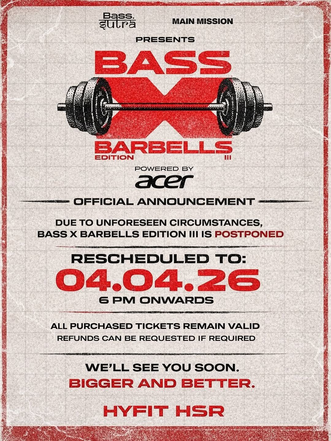 Bass X Barbells Edition III